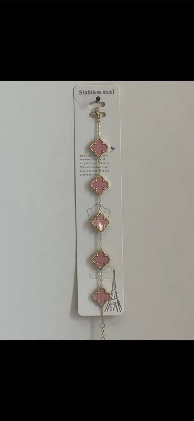 Clover Flower Gold Chain Bracelet - photo 2