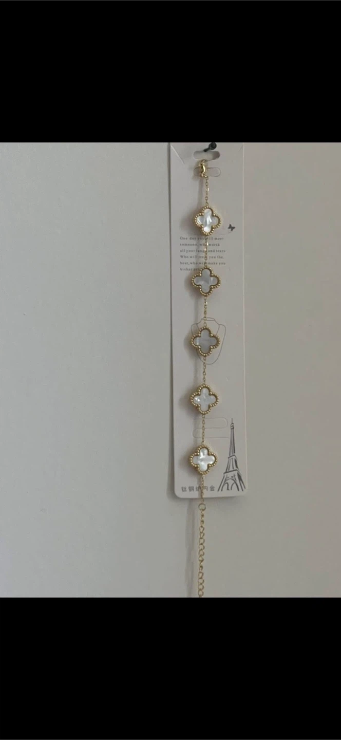 Clover Flower Gold Chain Bracelet - photo 4