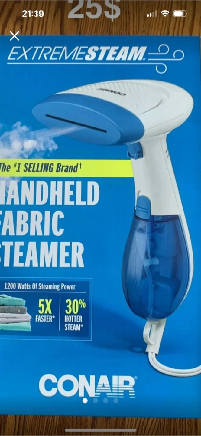 Conair Extreme Steam Handheld Fabric Steamer thumbnail