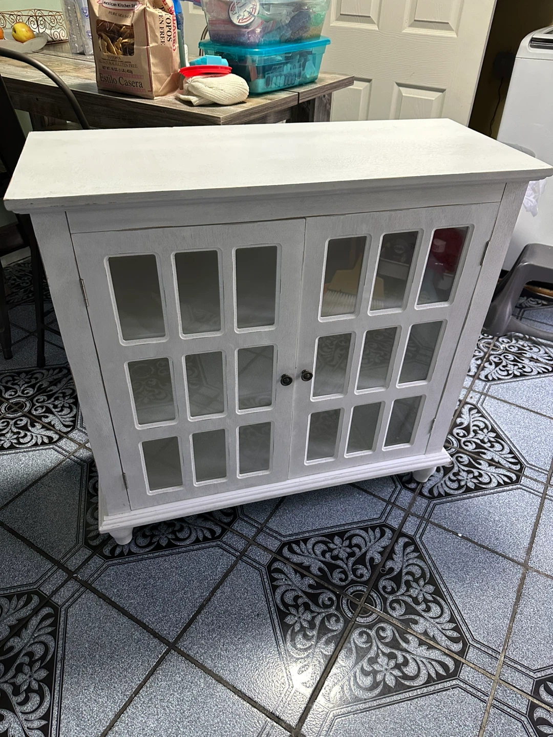 At Home White Accent Cabinet