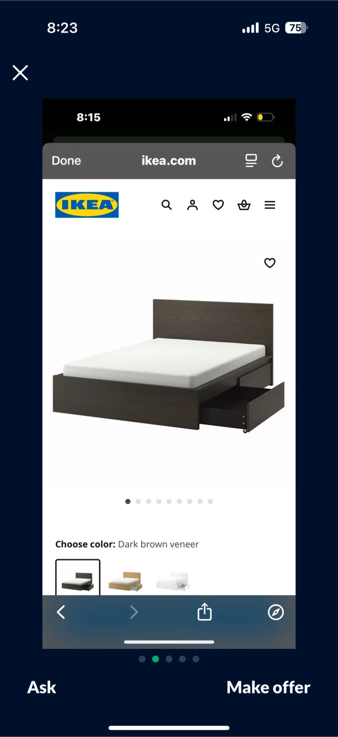 IKEA Twin Malm Bed Frame - photo 5