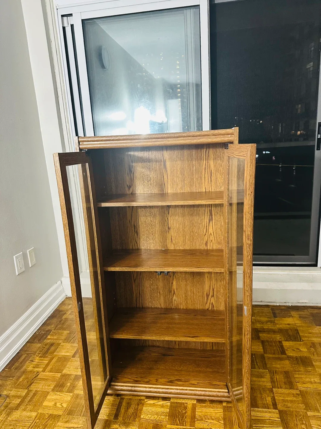 Wooden Display Cabinet with Glass Doors image indicator(3)