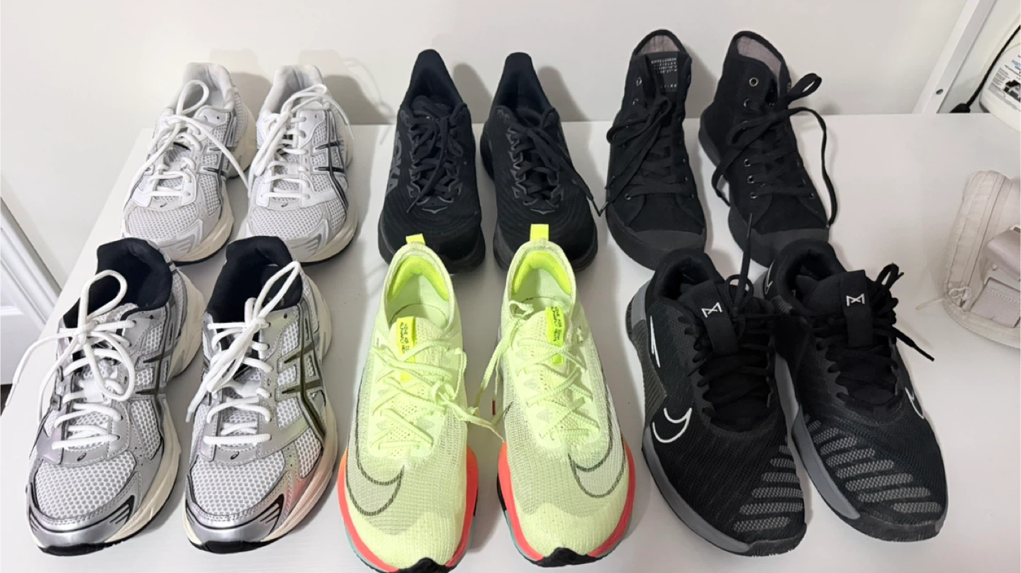ASICS 1130, Hoka, All Saints, Nike running/gym shoes