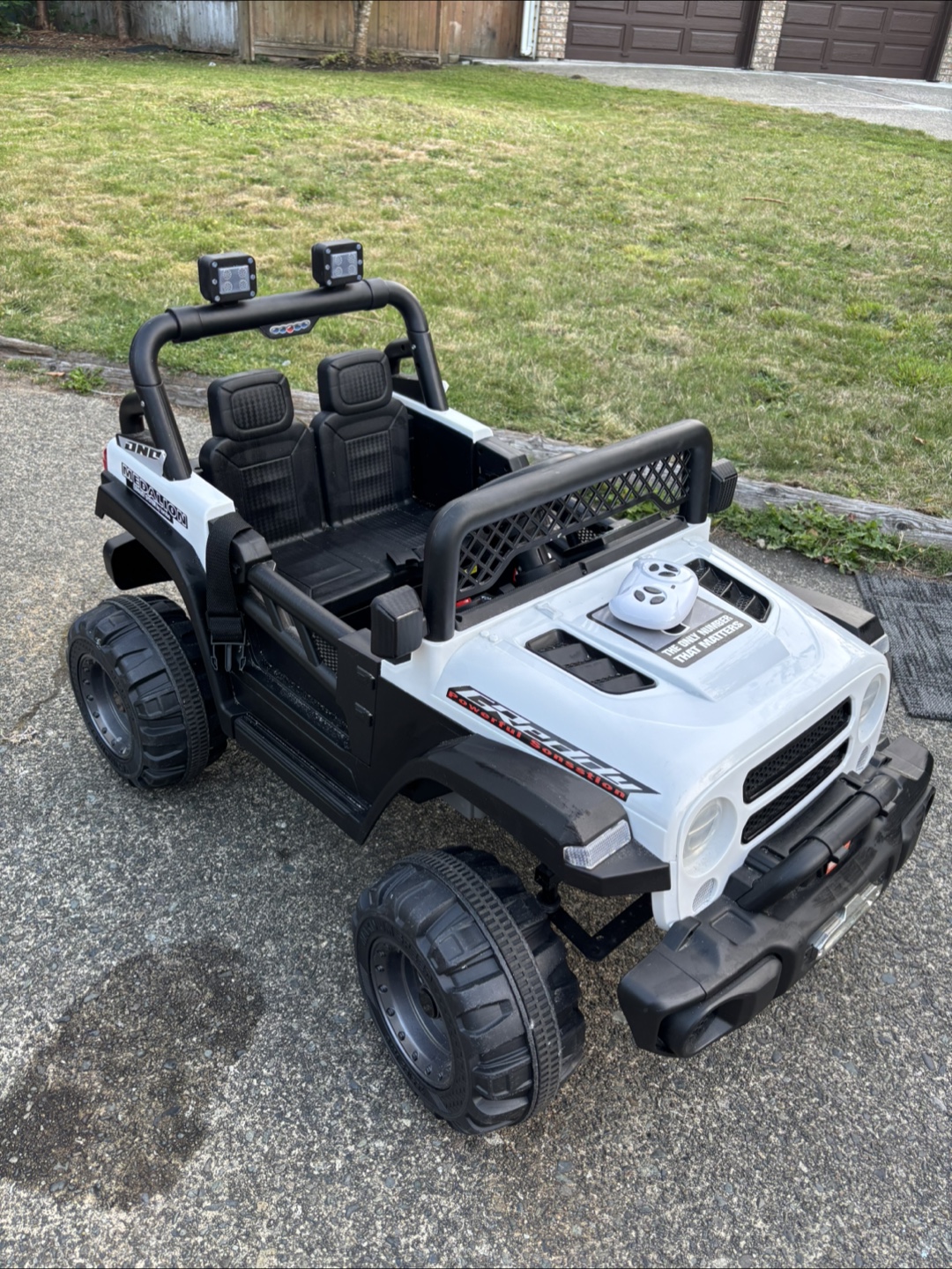 Voltz Toys Ride-On Jeep - White/Black - photo 2