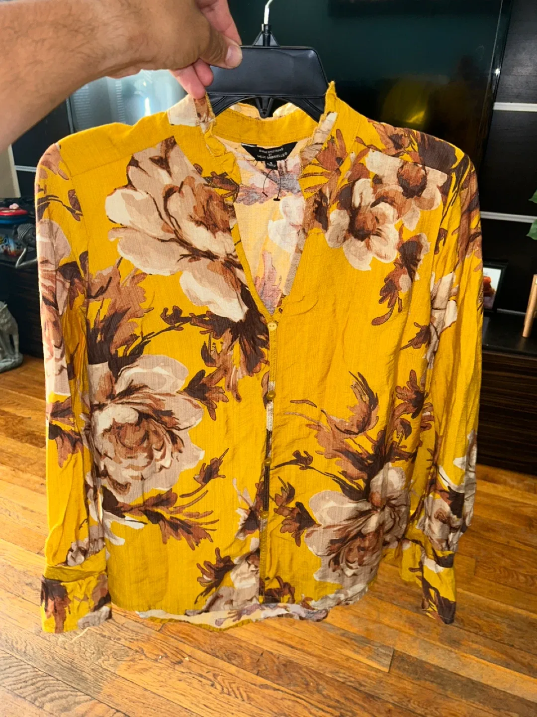 Profiling Walt Gonsellier Floral Blouse - Yellow thumbnail