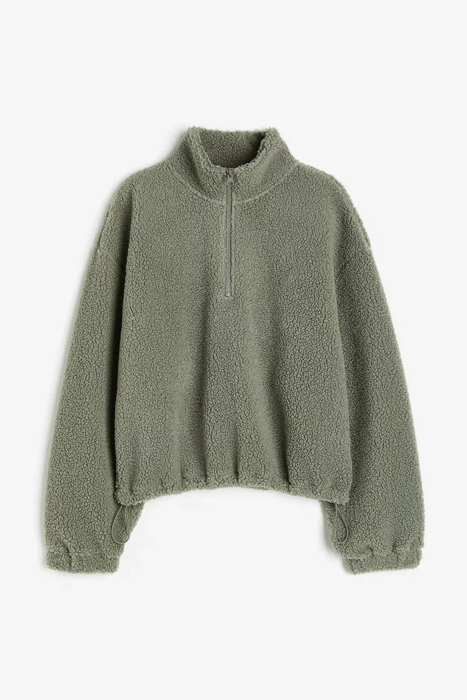 H&M Green Fleece Pullover thumbnail