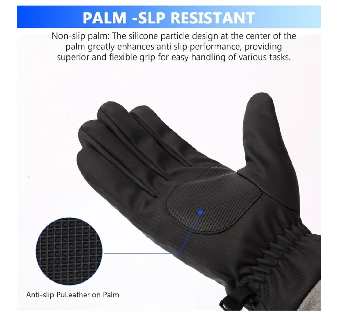 Winter Outdoor Waterproof Ski Gloves Large image indicator(4)