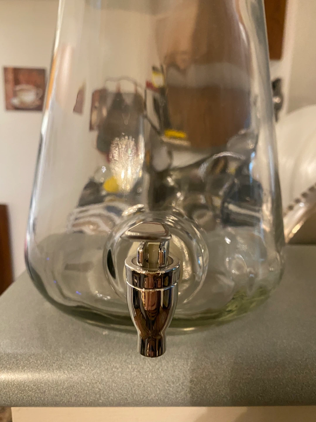 Glass Beverage Dispenser with Spigot