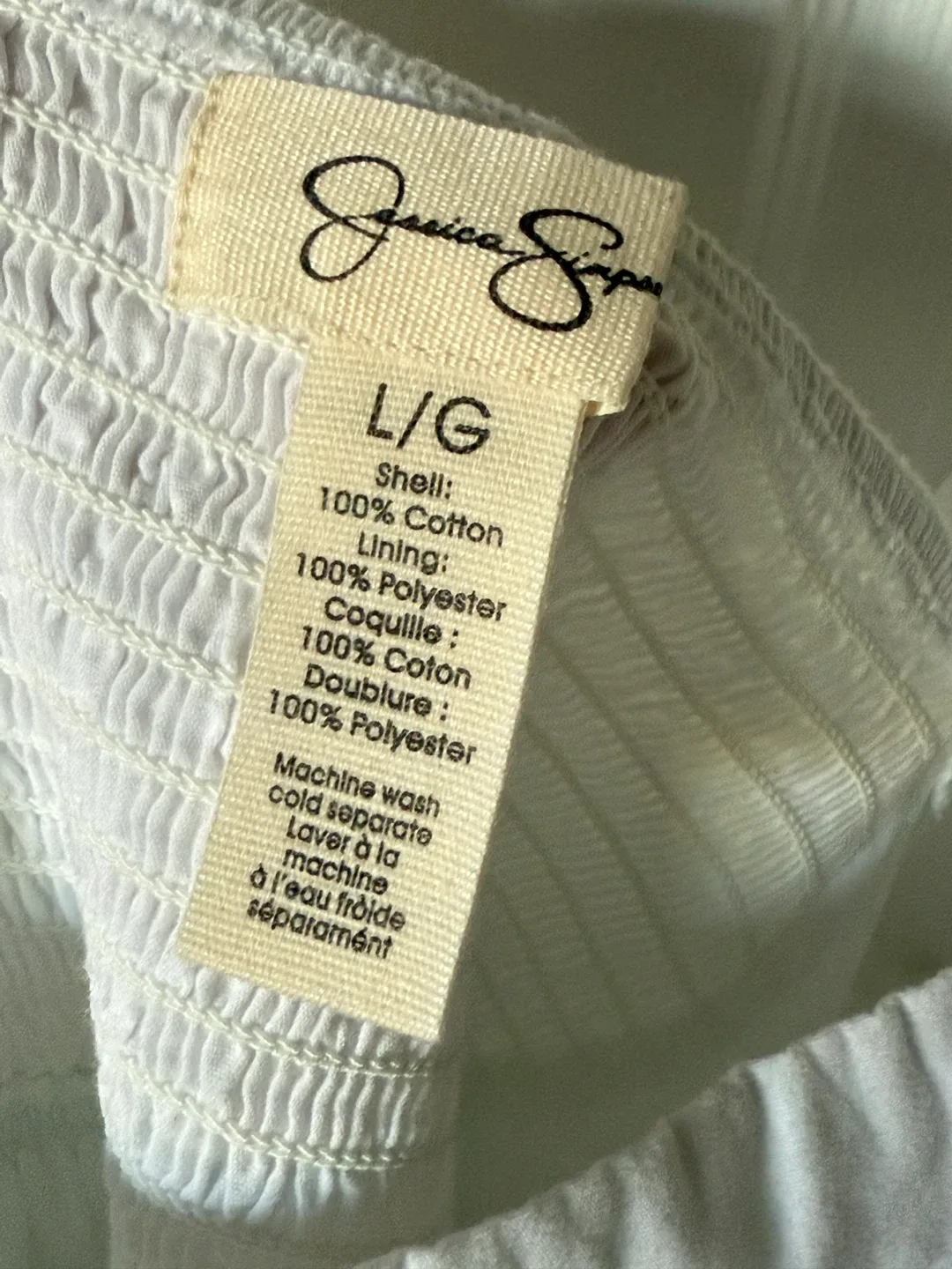 Jessica Simpson White Dress - Size L image indicator(3)