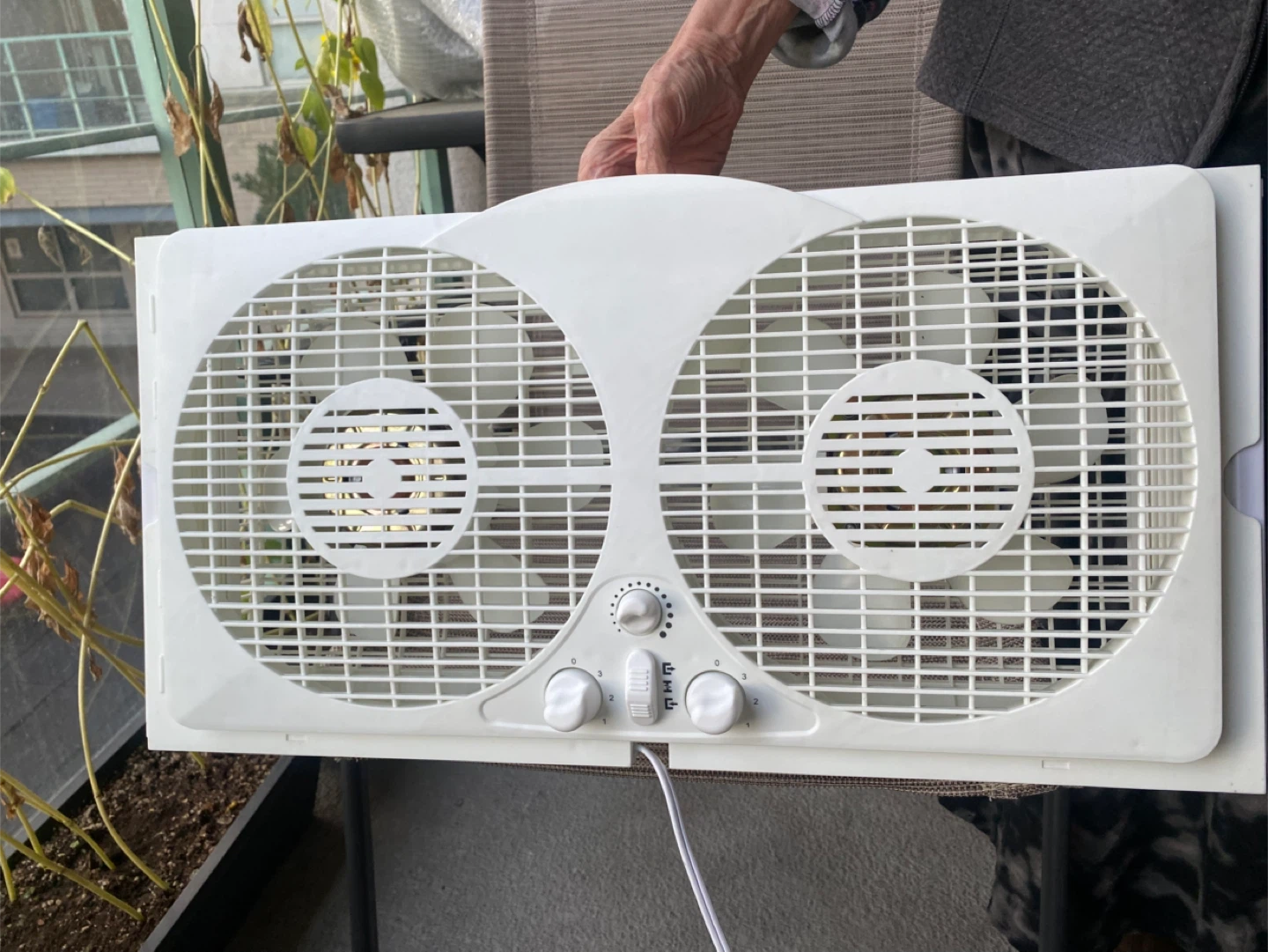 Window Fan - Double - White
