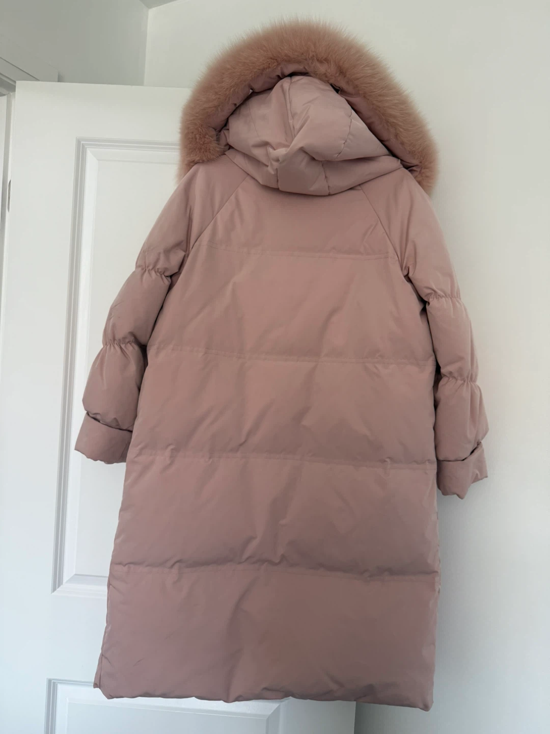 Pink Down-Filled Winter Coat with Fur Hood - photo 3