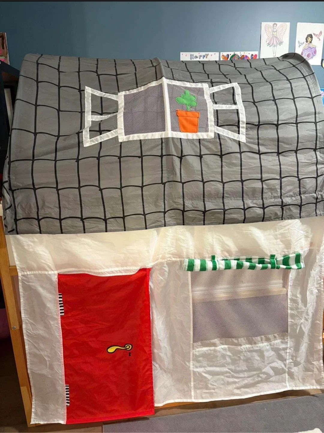 IKEA KURA Bed Tent with Curtain - Kids Playhouse image indicator(4)