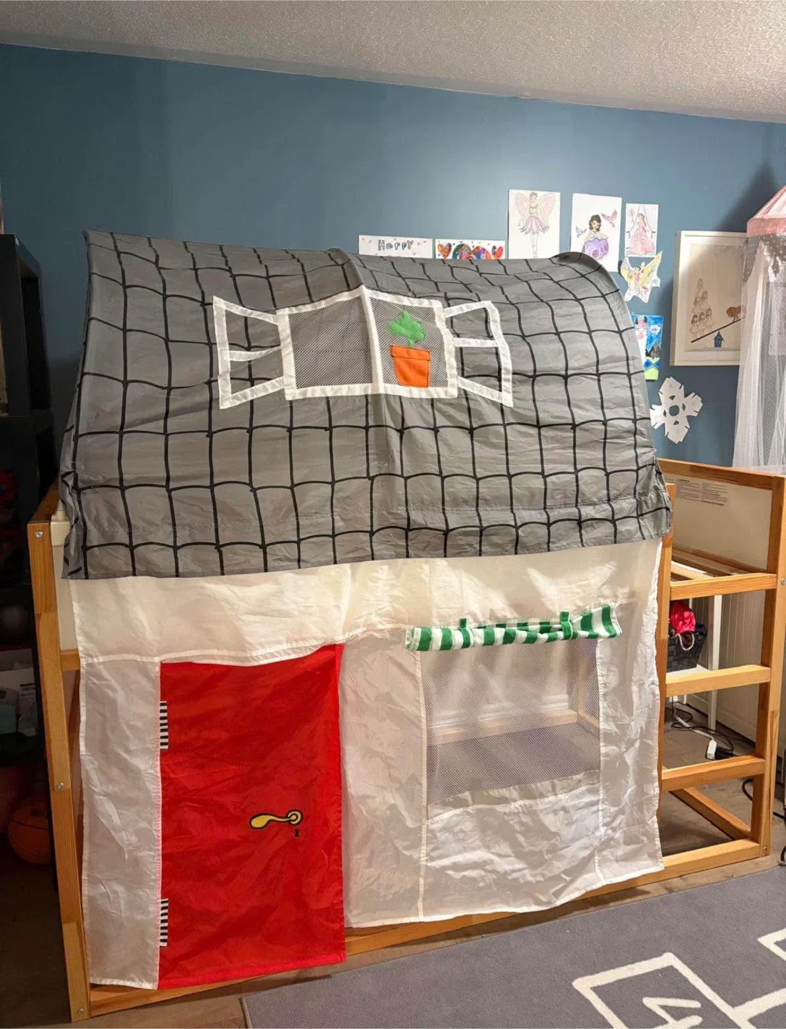 IKEA KURA Bed Tent with Curtain - Kids Playhouse image indicator(5)