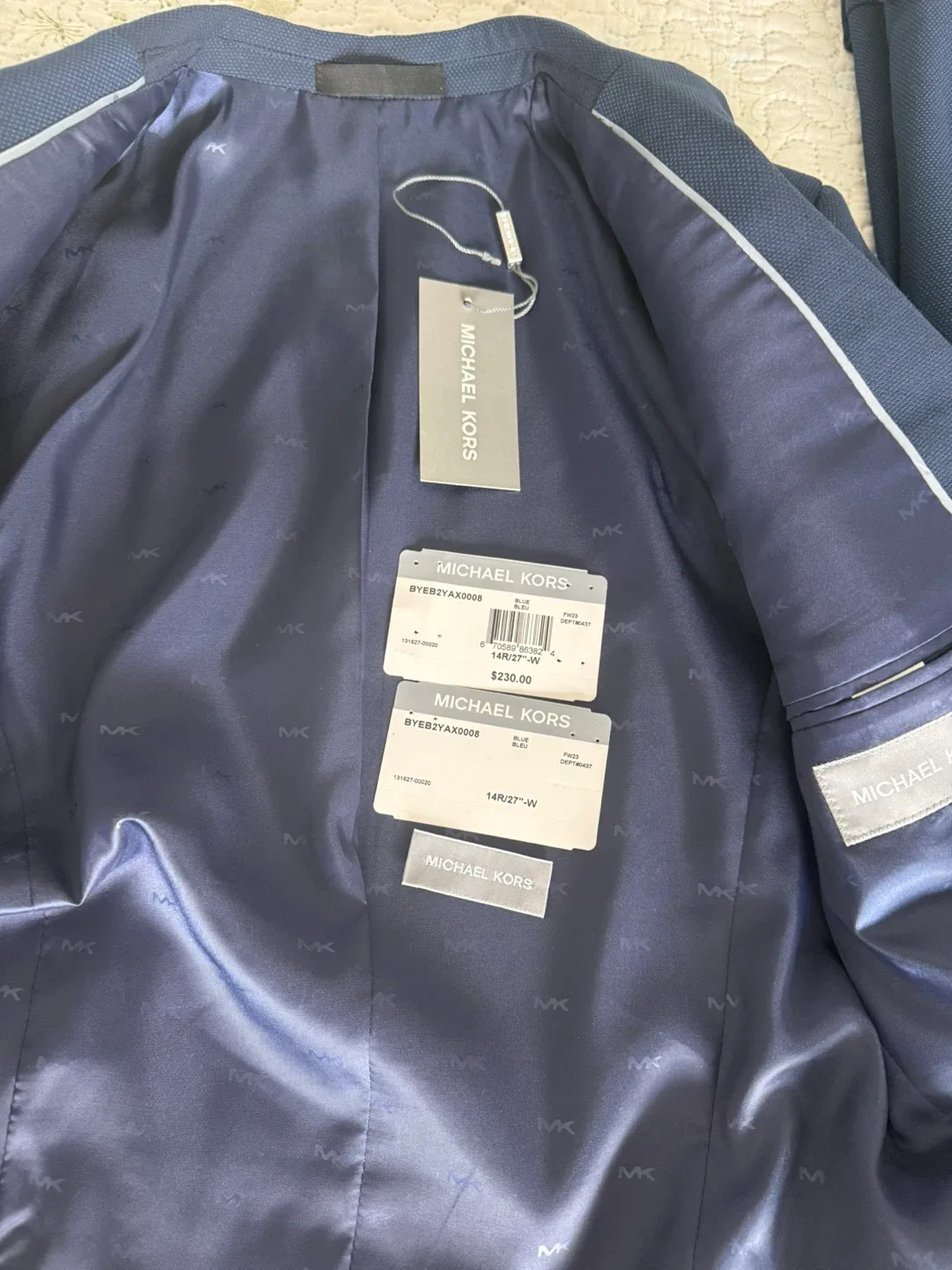 Michael Kors Blue Suit - Size 14R/27"-W1 image indicator(4)