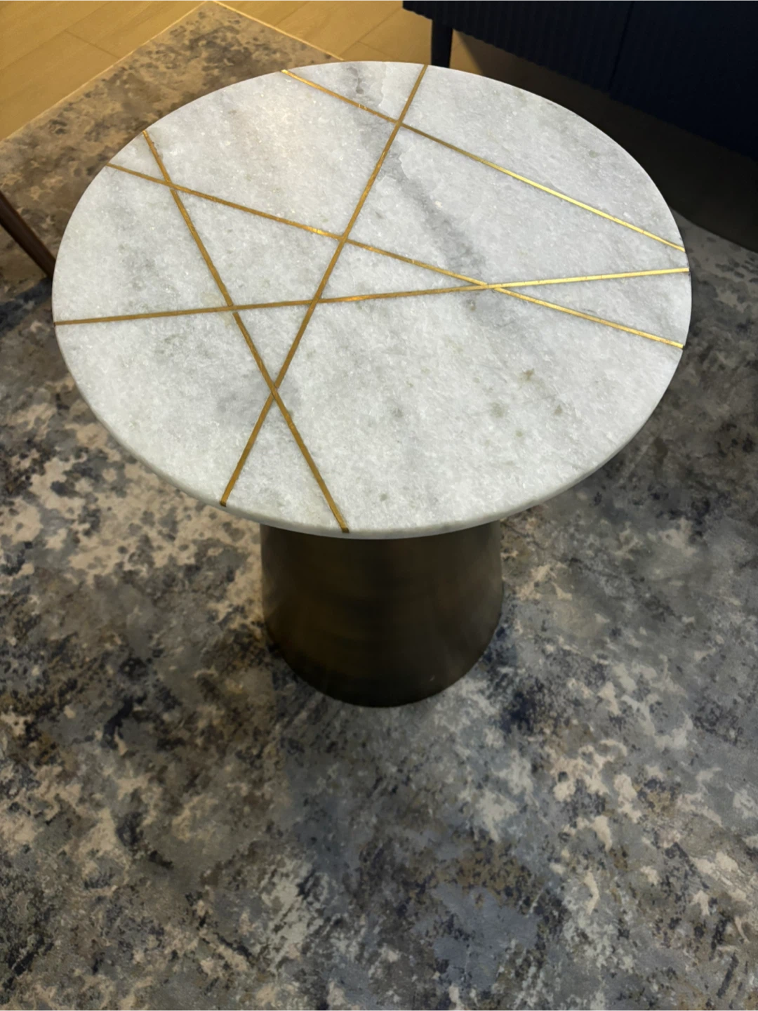 Round Marble Top Side Table - photo 5