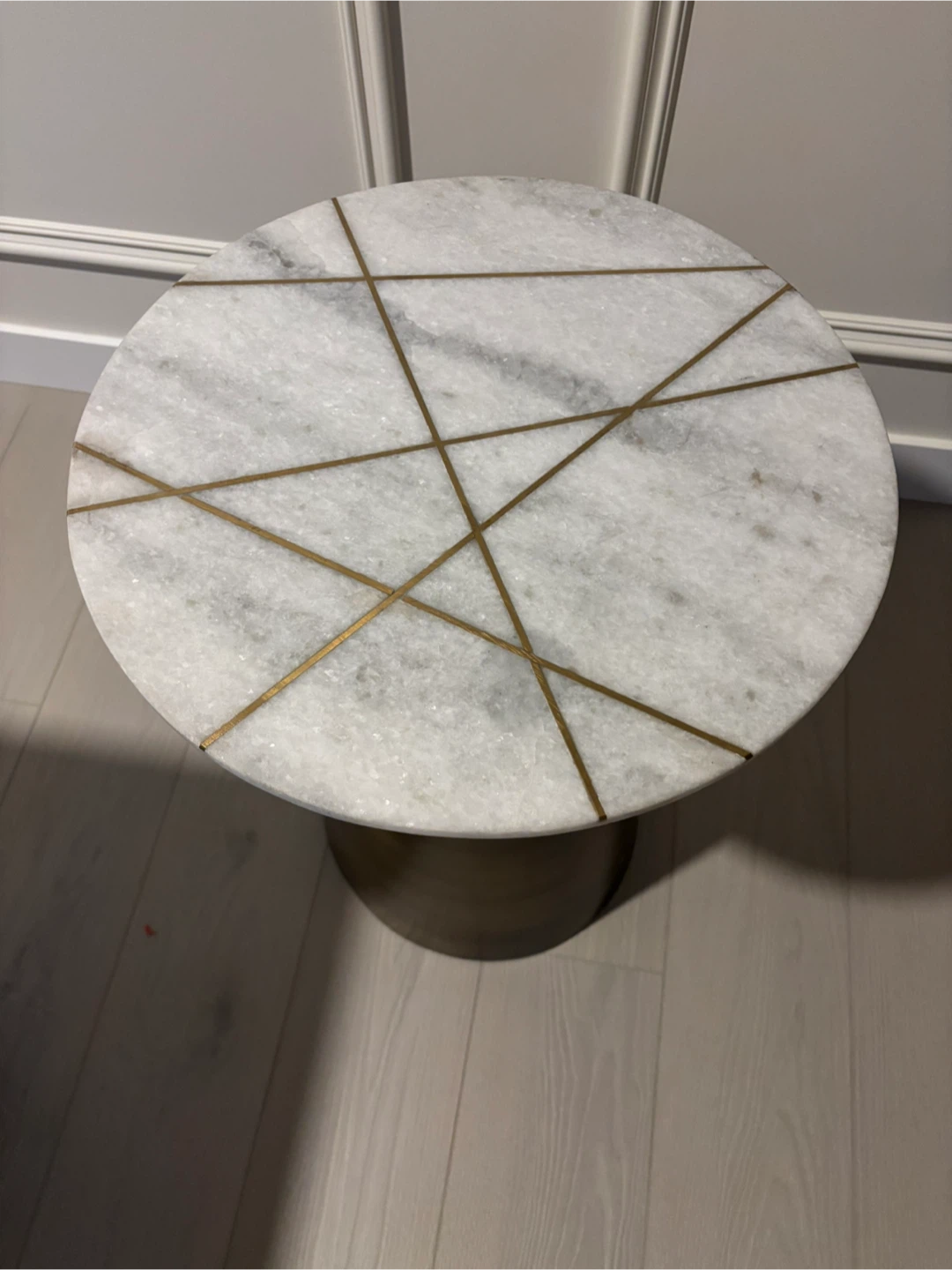 Round Marble Top Side Table - photo 2