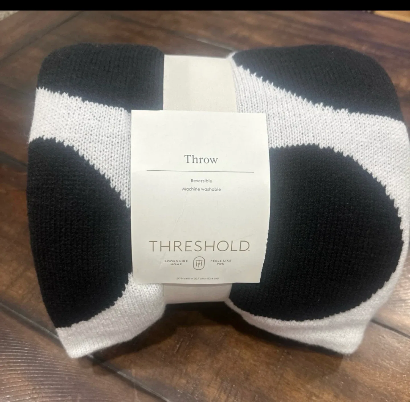 Threshold Black & White Throw Blanket thumbnail