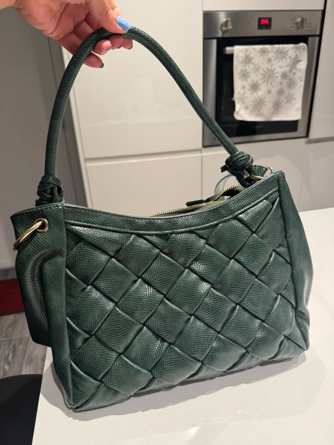 Like Dreams Green Woven Handbag thumbnail