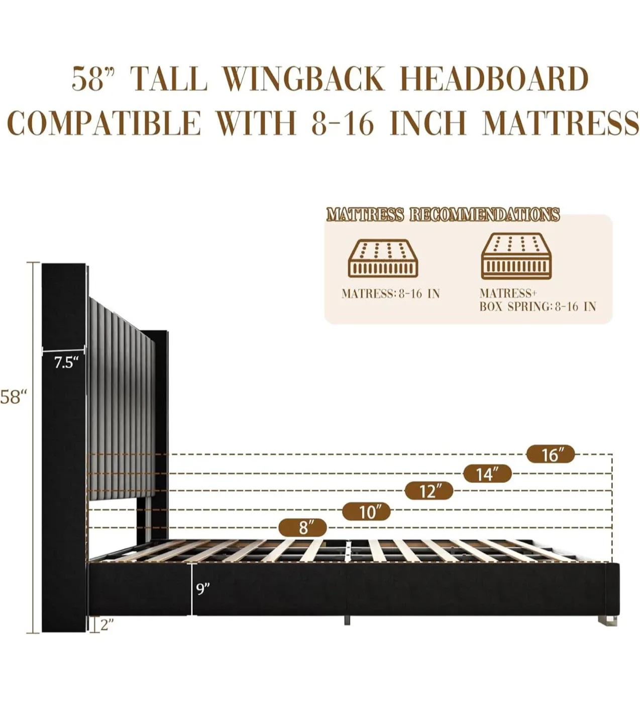 King Size Platform Bed Frame image indicator(5)