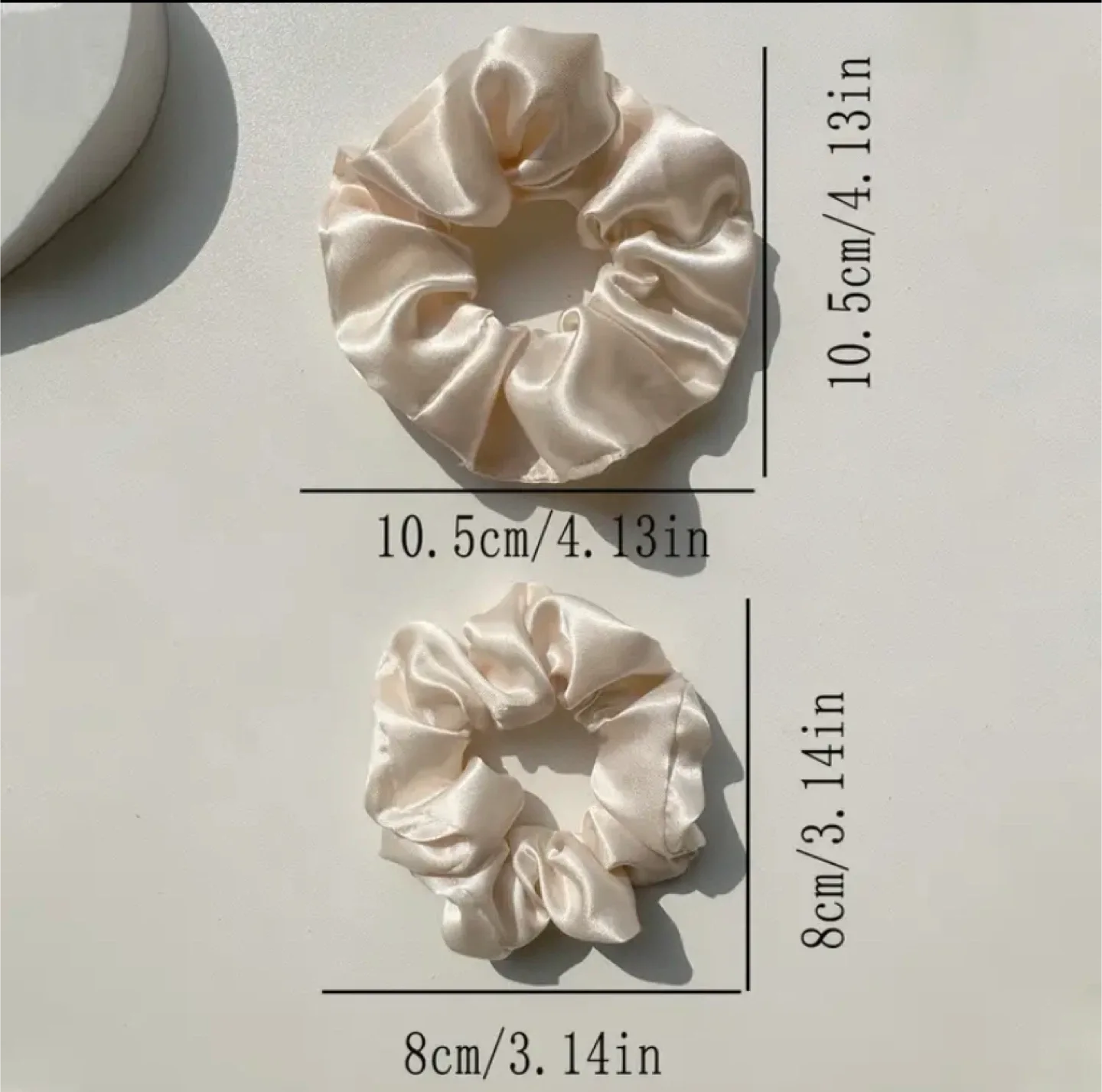 Pink & Beige Satin Scrunchies (Set of 16) image indicator(5)