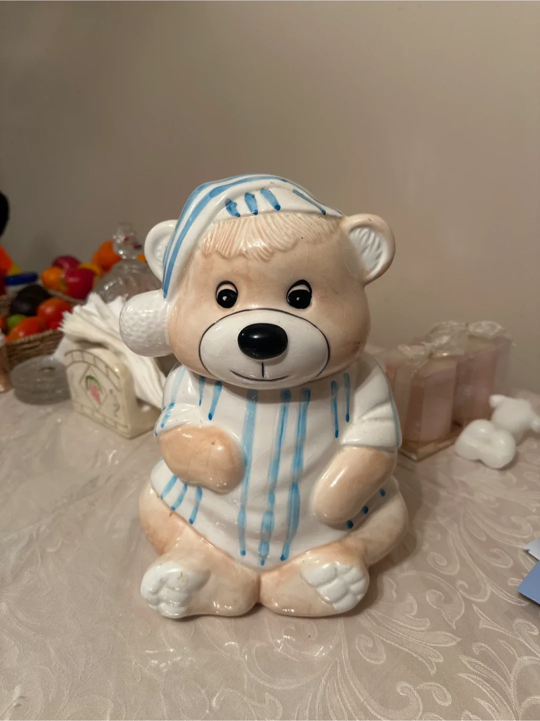 Vintage Ceramic Teddy Bear Cookie Jar thumbnail