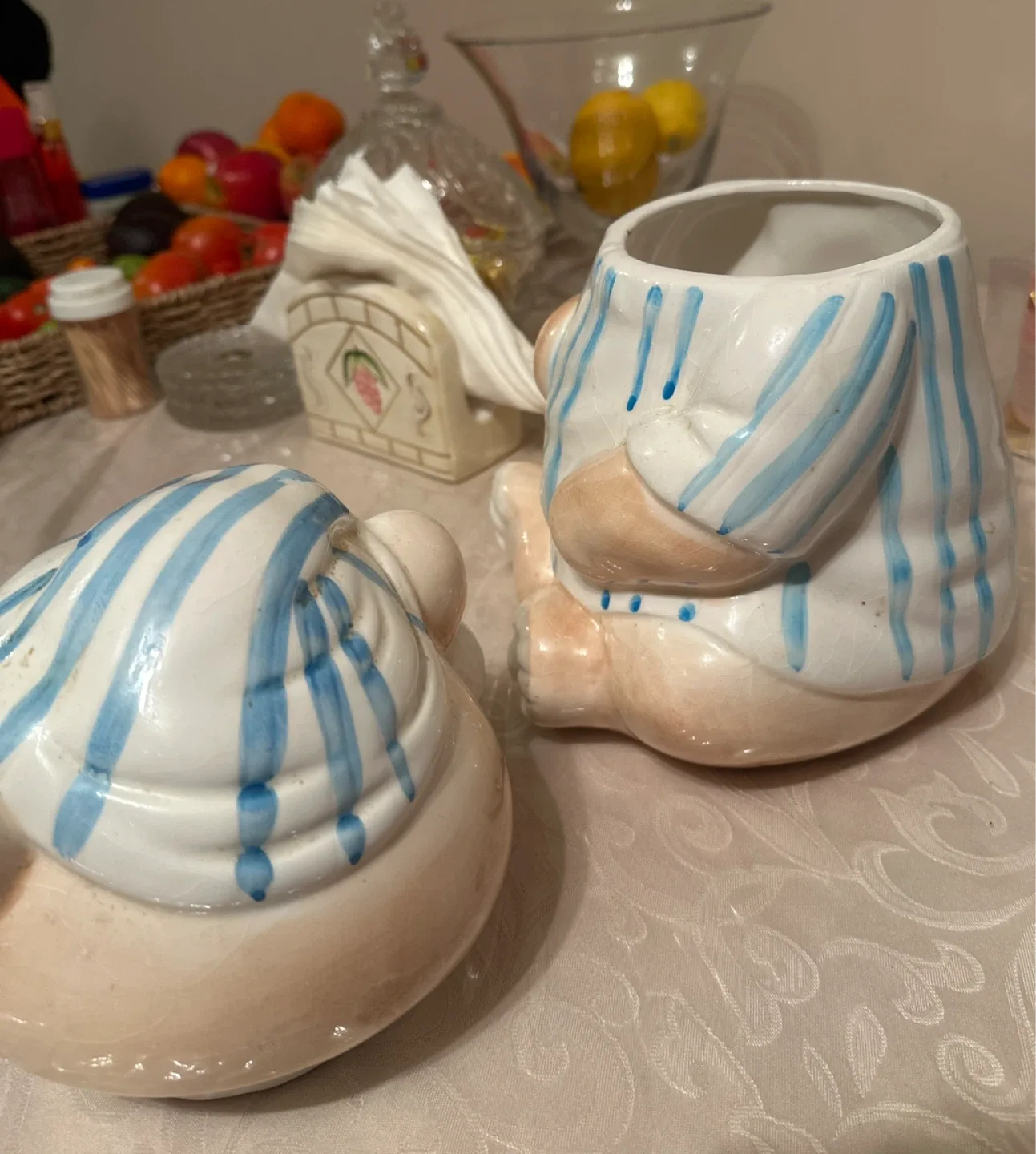 Vintage Ceramic Teddy Bear Cookie Jar image indicator(2)