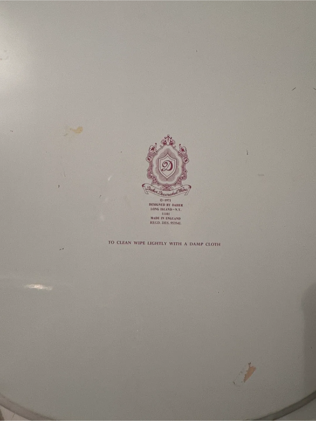 Vintage 1971 Daher Decorated Ware Tin Tray image indicator(2)