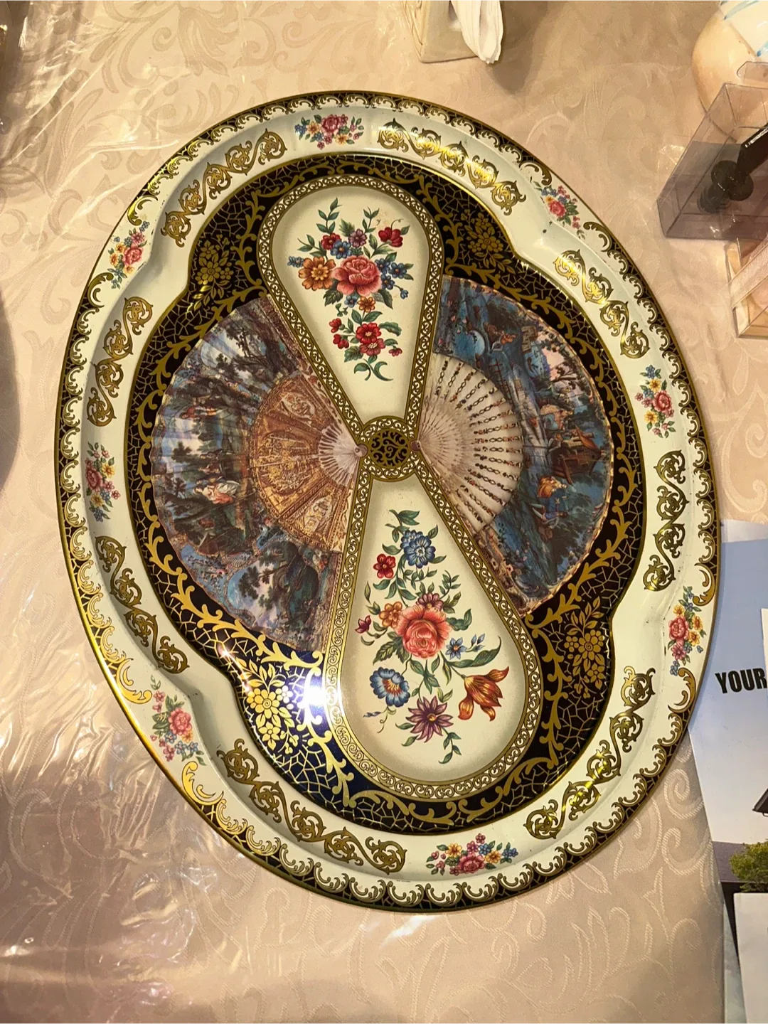 Vintage 1971 Daher Decorated Ware Tin Tray image indicator(4)