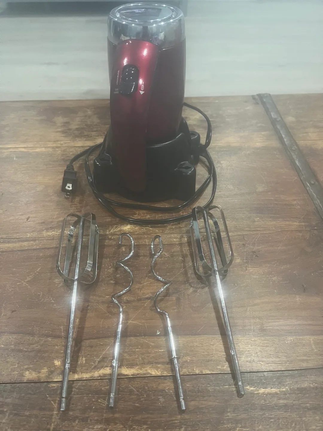Red Hand Mixer with Attachments thumbnail
