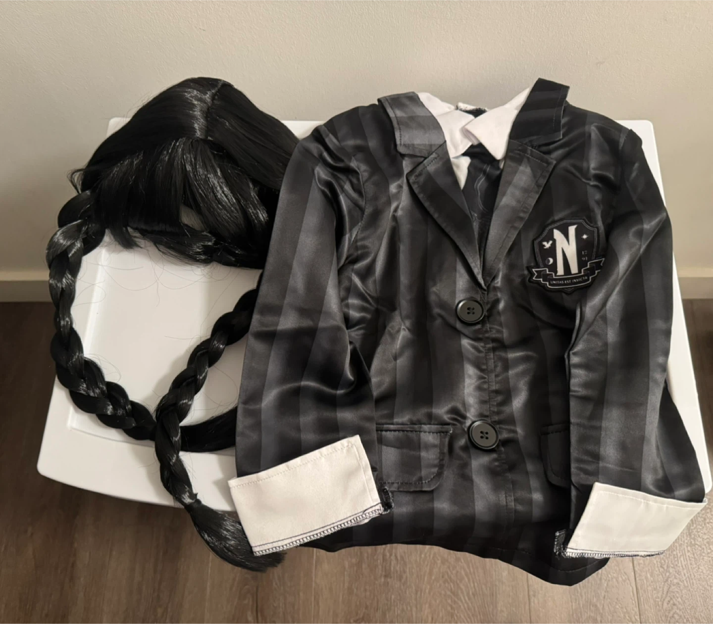 Wednesday Addams Costume with Wig
