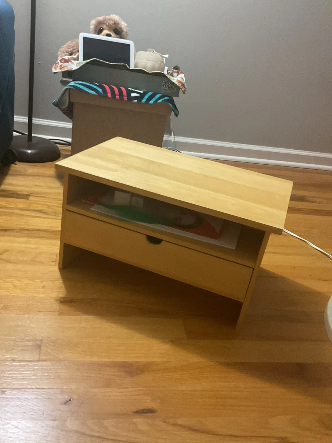 IKEA Hemnes Bedside Table - Light Yellow thumbnail