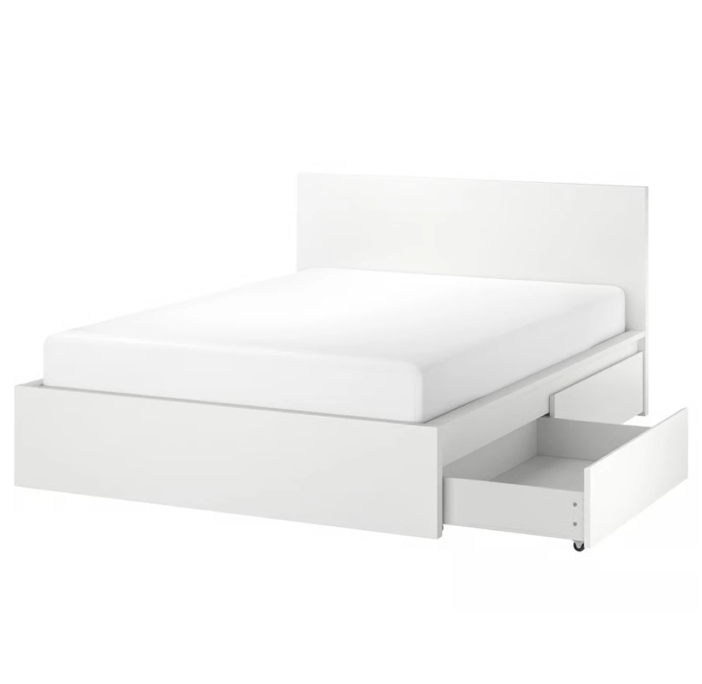 Ikea Malm White Bed Frame w/ 2 storage drawers (Full size) - photo 3