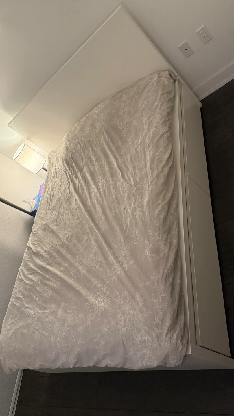 Ikea Malm White Bed Frame w/ 2 storage drawers (Full size)