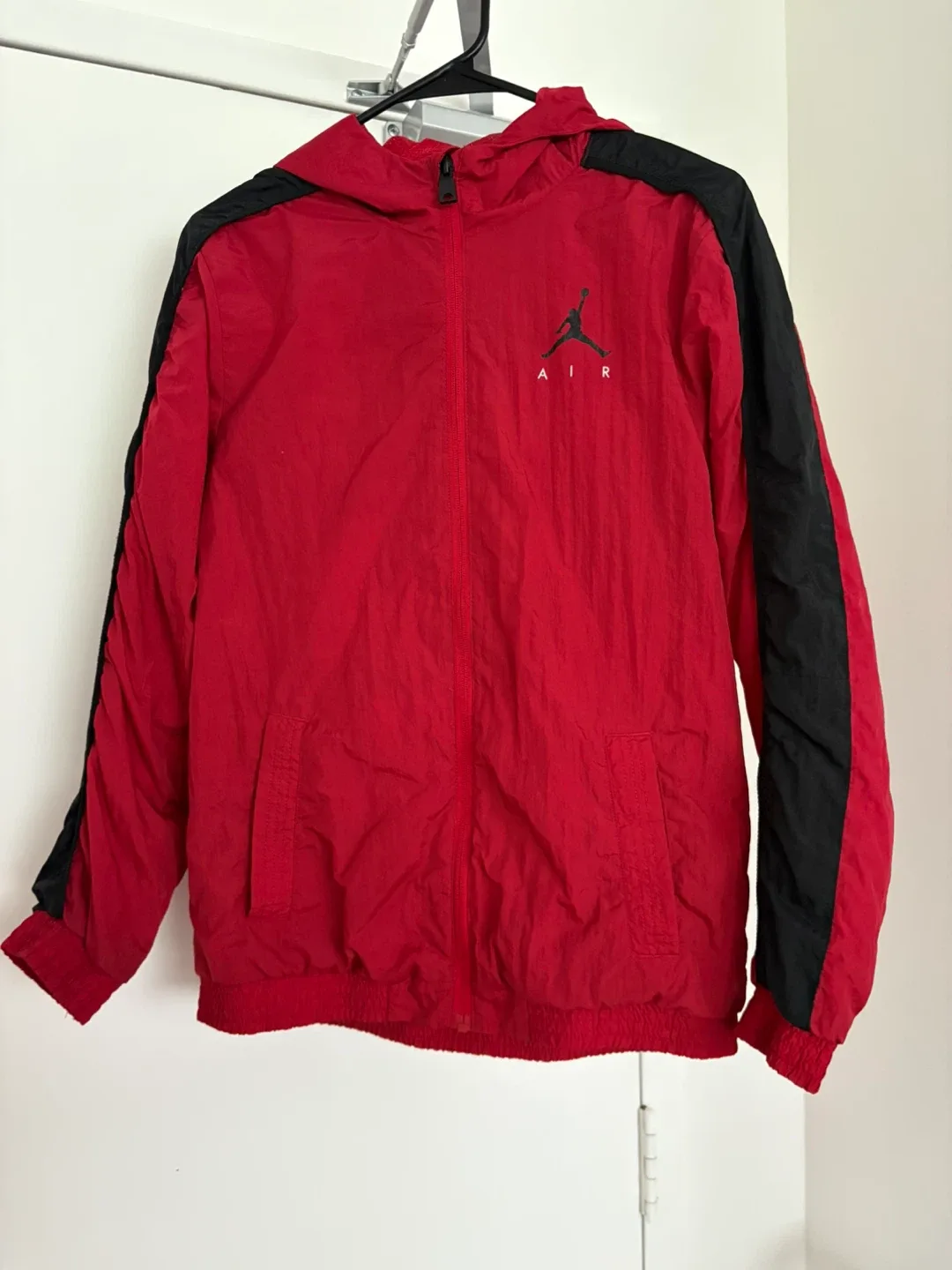 Jordan Air Red Windbreaker Jacket, Size XL- kids thumbnail