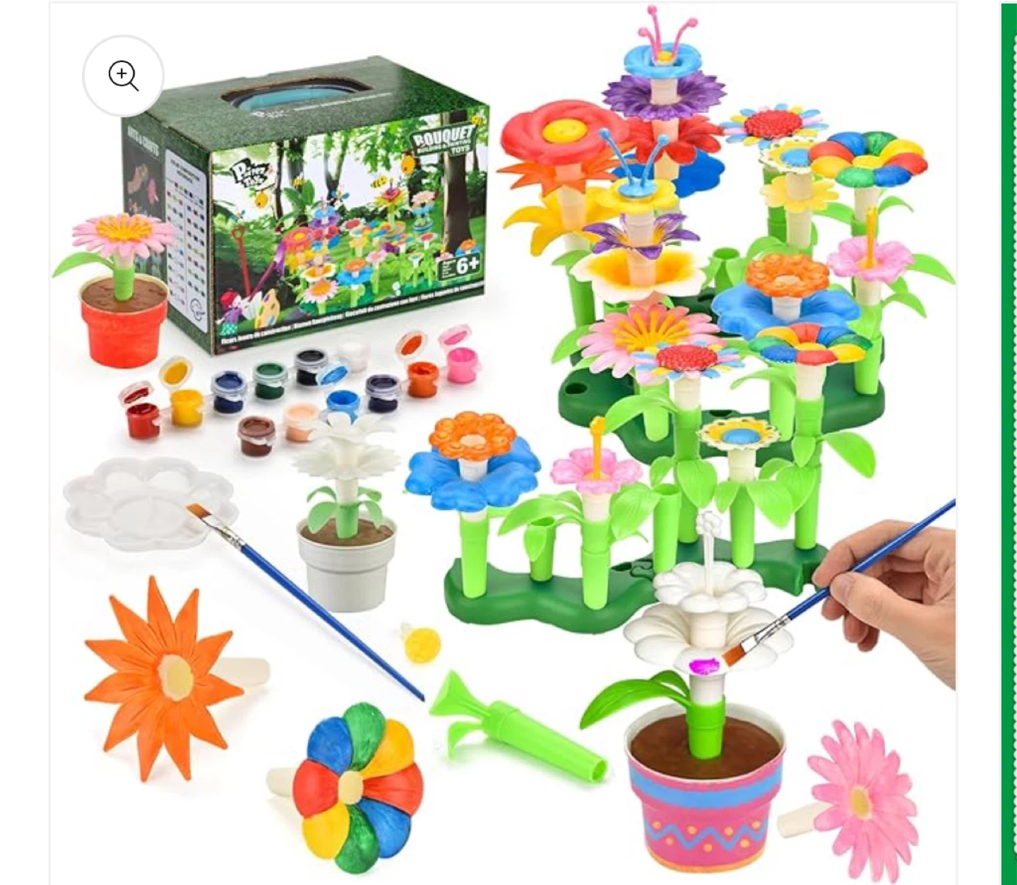 Pairez Toys Flowers Building, Kids Gardening Set with Paint new