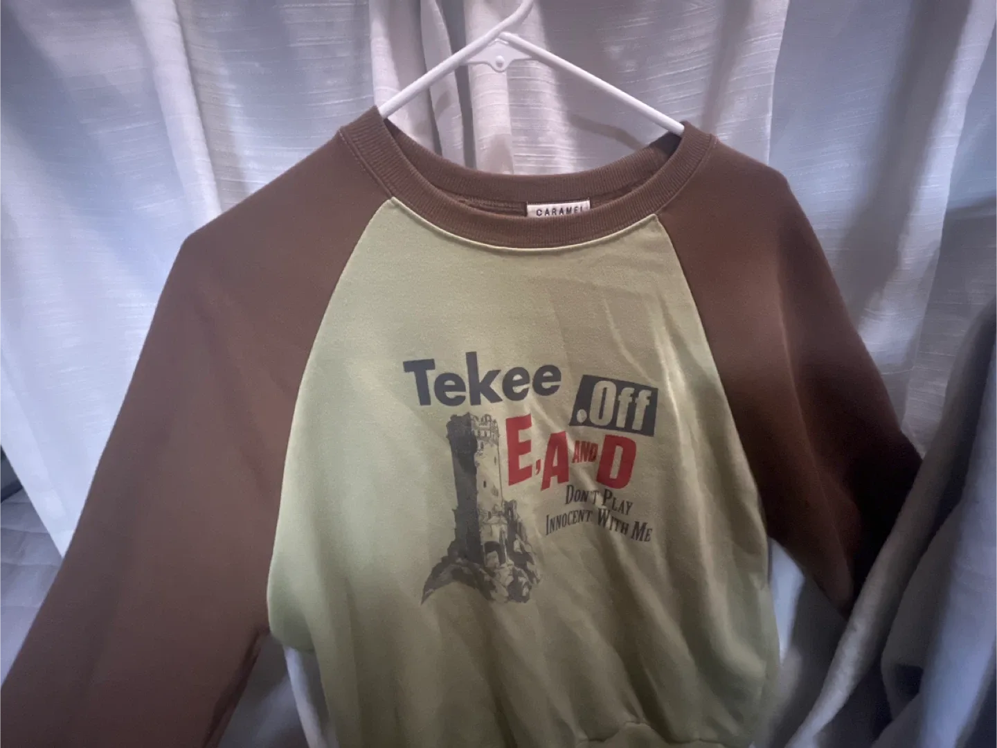 Caramel Brown & Green Graphic Sweatshirt thumbnail