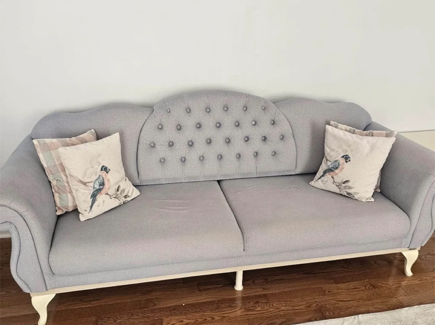 Grey Tufted Sofa & Armchair Set image indicator(4)