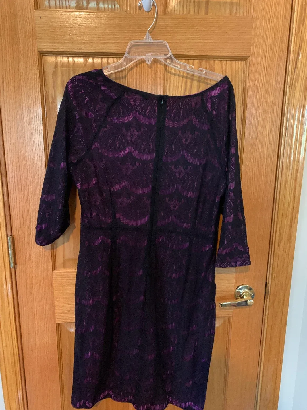 Nicole Miller Dress - Black & Purple Lace - Size XL image indicator(4)