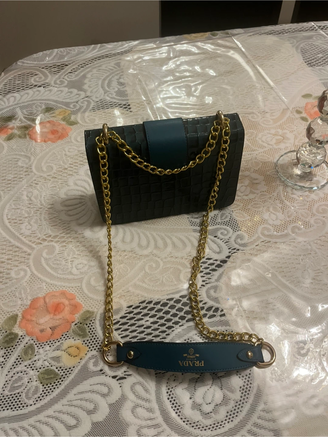 Women’s fashion Green Crocodile print Crossbody - photo 3