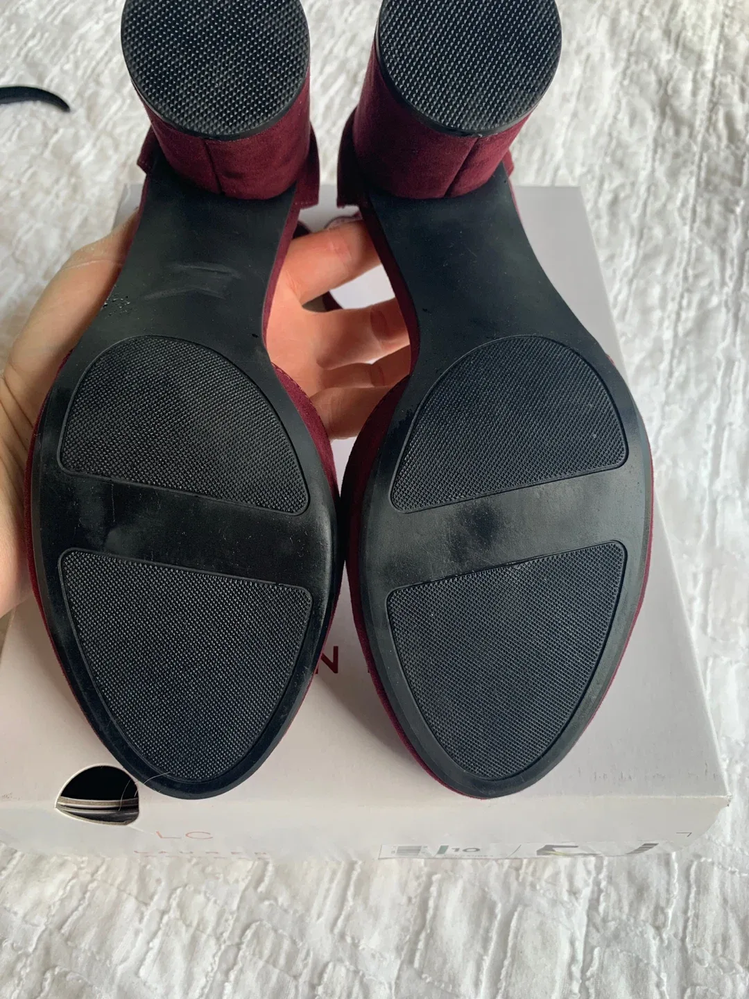 LC Lauren Conrad Burgundy Heels image indicator(4)