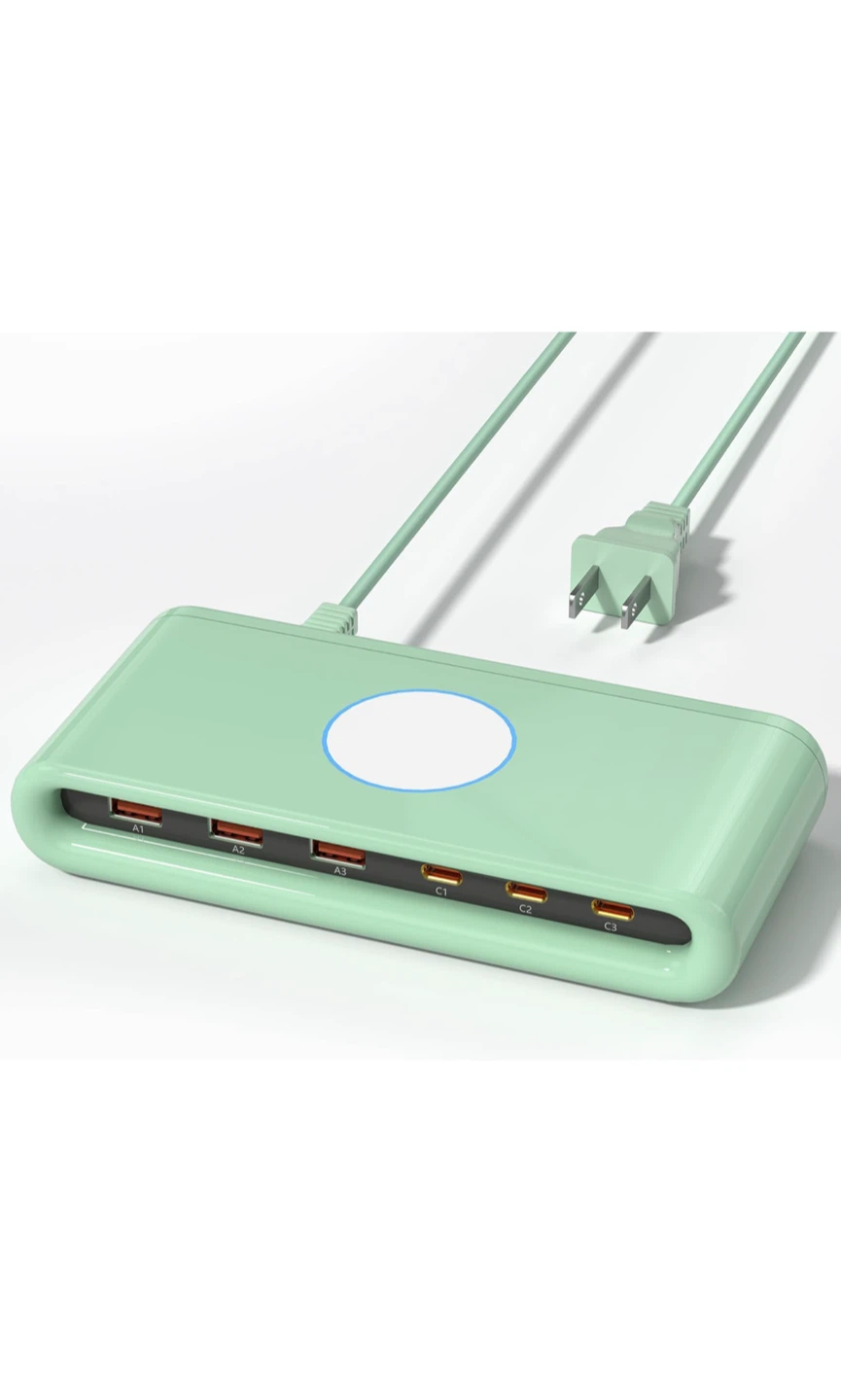 Green 40W USB Charging Station