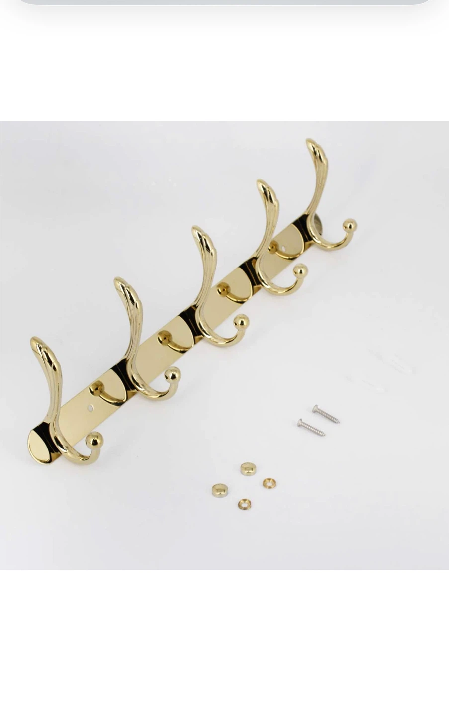 Gold Wall Mounted Coat Rack - photo 4