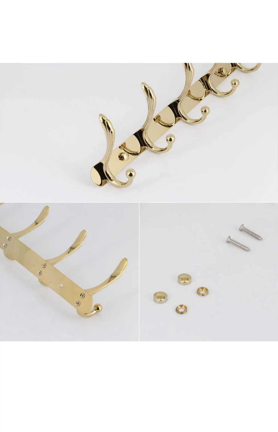 Gold Wall Mounted Coat Rack - photo 3