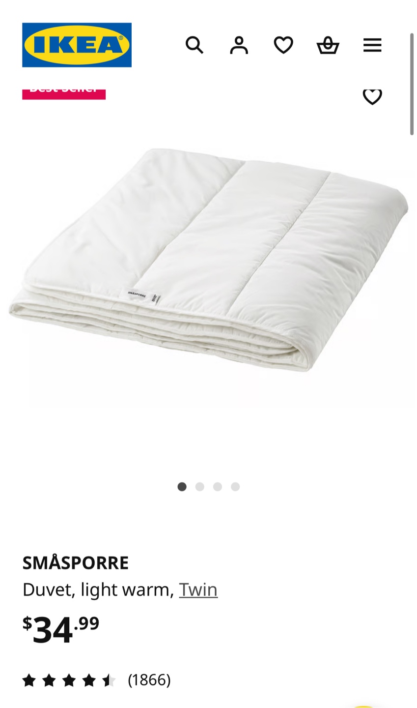 IKEA Duvet(Twin, Light) & Pillow(Queen)-Really Good Condition! - photo 2