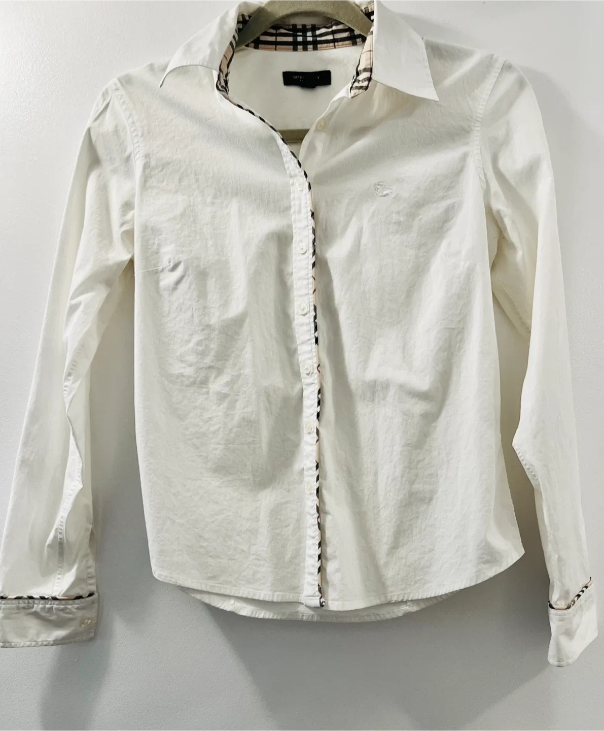 Burberry White Button-Up Shirt - Size S thumbnail