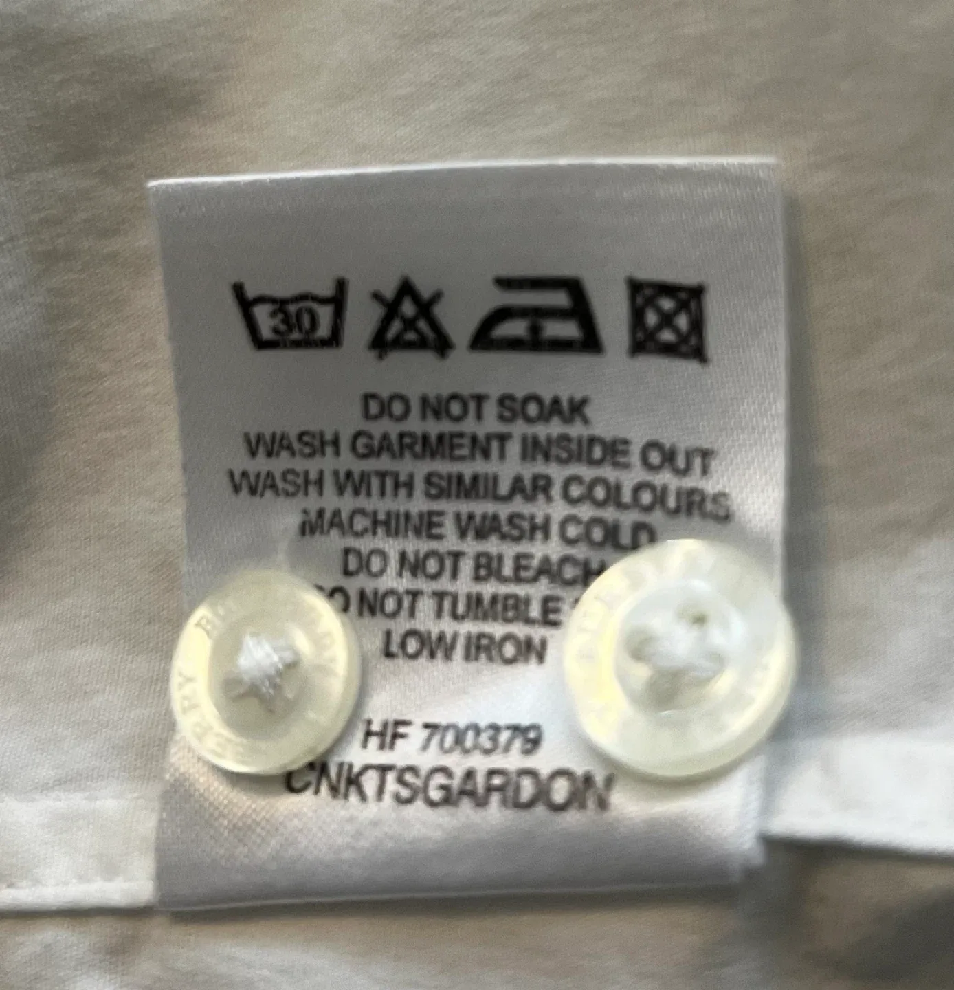 Burberry White Button-Up Shirt - Size S image indicator(6)