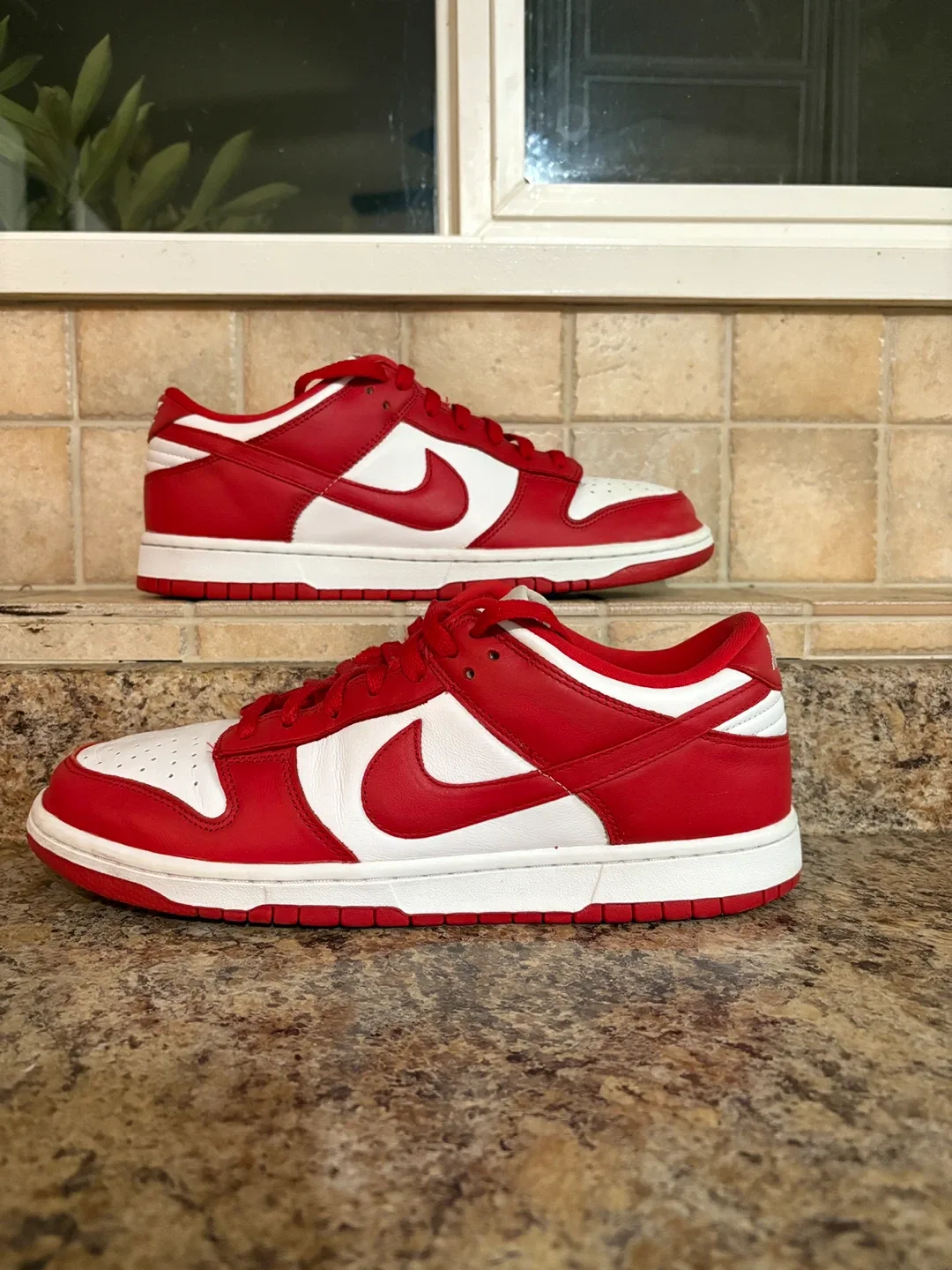 Nike Dunk Low Red/White Sneakers thumbnail