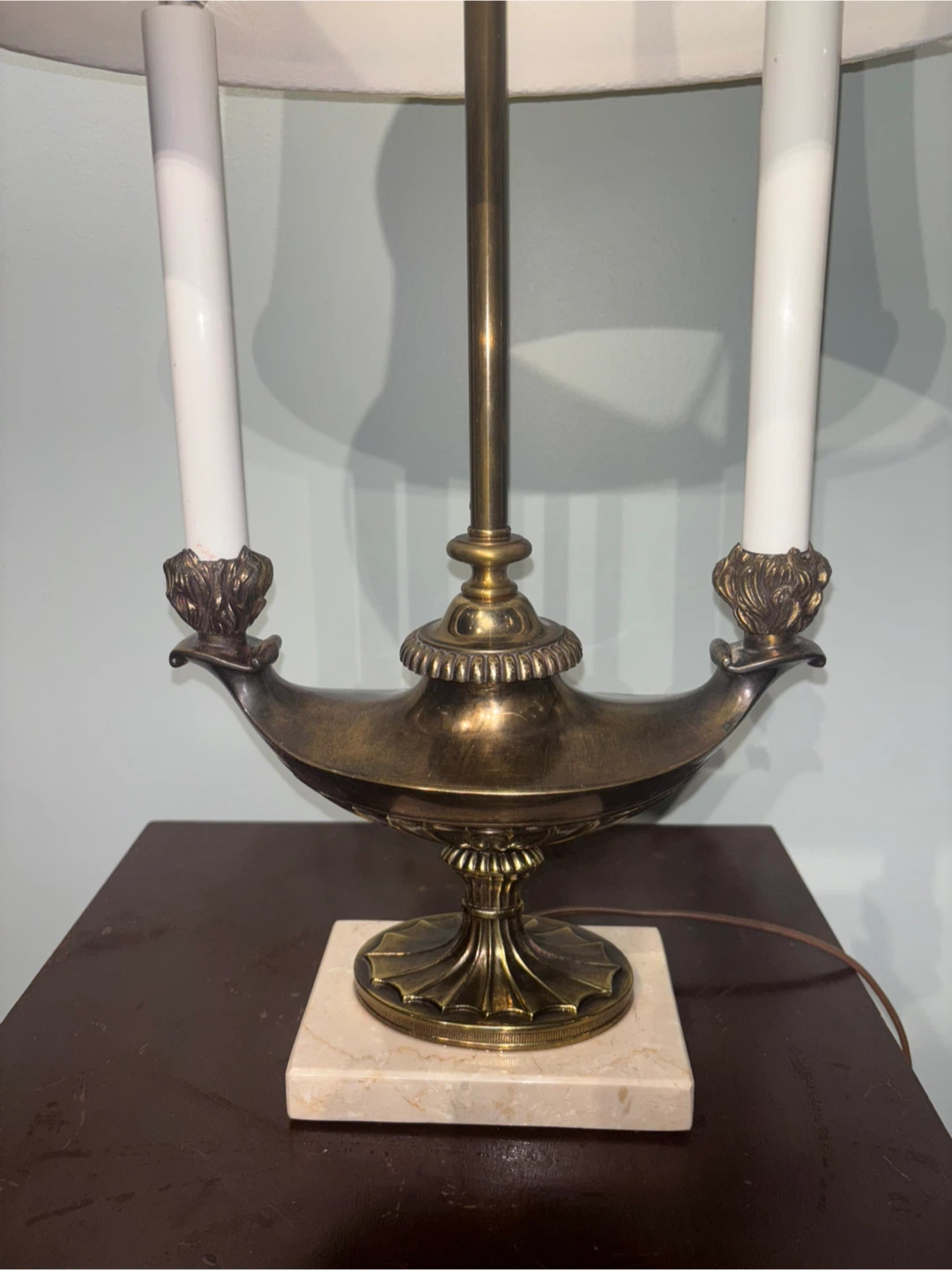 Vintage-Style Brass Table Lamp - photo 4