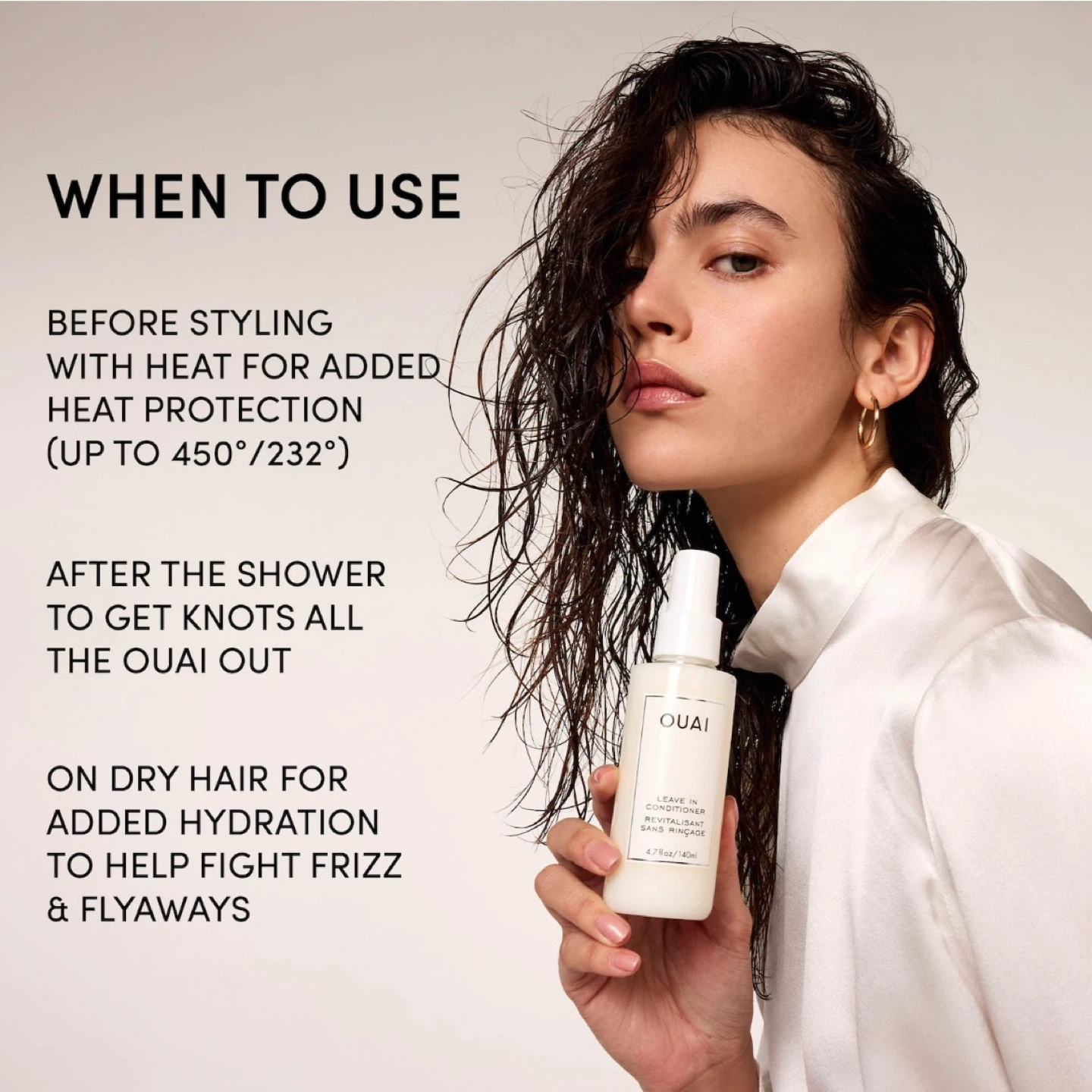 OUAI Detangling & Frizz Fighting Leave In Conditioner - photo 3