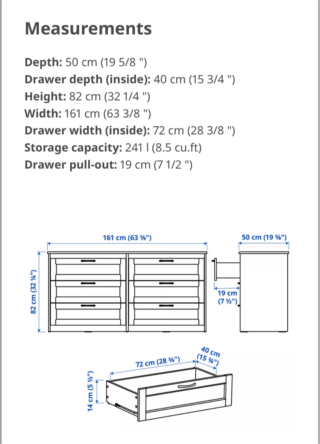 IKEA Hemnes White Dresser and Nightstand Set - photo 5